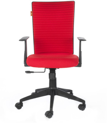 

Bluebell Verve Midback Fabric Office Arm Chair(Red)