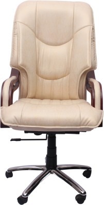 

VJ Interior Leatherette Office Arm Chair(Beige)