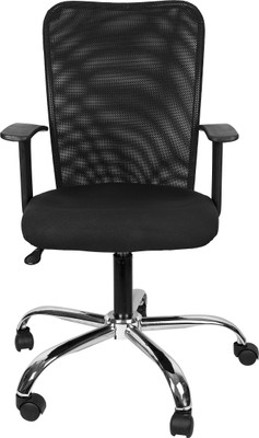 

Hetal Enterprises Fabric Office Arm Chair(Black)