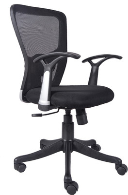 

VJ Interior Fabric Office Arm Chair(Black)