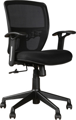 

HomeTown ASPIRE Fabric Office Arm Chair(Black)