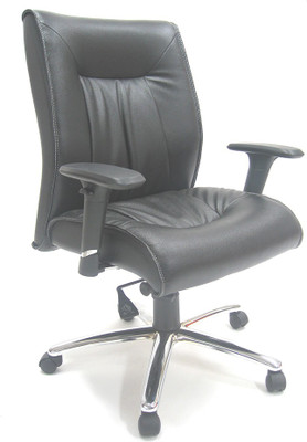 

Chromecraft Leatherette Office Arm Chair(Black)