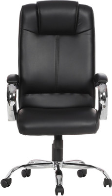 

VJ Interior Leatherette Office Arm Chair(Black)