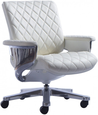 

HOF KENZO 552 Premium Synthetic Fiber Office Arm Chair(White)