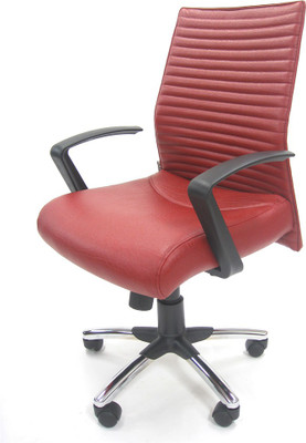

Chromecraft Leatherette Office Arm Chair(Red)