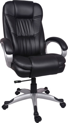 

VJ Interior Leatherette Office Arm Chair(Black)