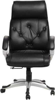 

VJ Interior Leatherette Office Arm Chair(Black)