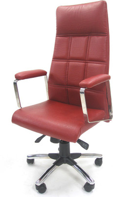 

Chromecraft Leatherette Office Arm Chair(Red)