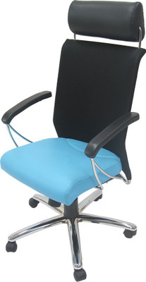 

Chromecraft Fabric Office Arm Chair(Blue)