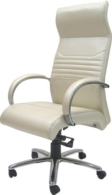 

Chromecraft Leatherette Office Arm Chair(White)