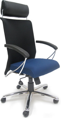 

Chromecraft Fabric Office Arm Chair(Blue)
