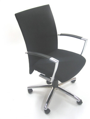 

Chromecraft Fabric Office Arm Chair(Black)
