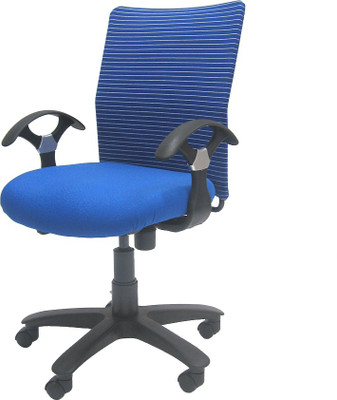 

Chromecraft Fabric Office Arm Chair(Blue)