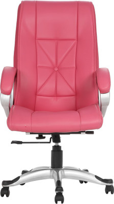 

VJ Interior Leatherette Office Arm Chair(Pink)