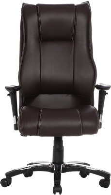 

VJ Interior Leatherette Office Arm Chair(Brown)