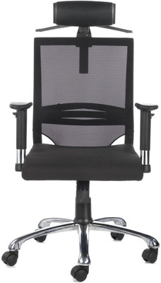 Bluebell Rainbow High Back Fabric Office Arm Chair(Black)