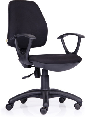 Durian Curio Fabric Office Arm Chair(Black)