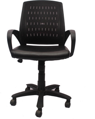 

VJ Interior Fabric Office Arm Chair(Black)