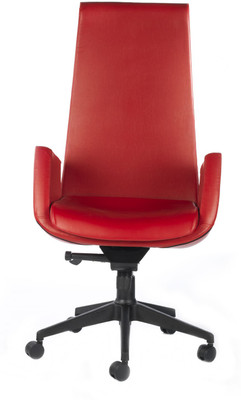 

Bluebell Lotus High Back Leatherette Office Arm Chair(Red)