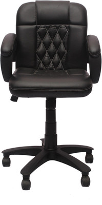 

VJ Interior Leatherette Office Arm Chair(Brown)