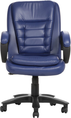 

VJ Interior Leatherette Office Arm Chair(Blue)