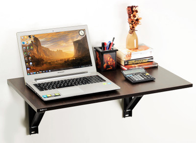 BLUEWUD Hemming Wenge Engineered Wood Study Table(Wall Mounted, Finish Color - Wenge, DIY(Do-It-Yourself)) BLUEWUD Hemming Wenge Engineered Wood Study Table(Wall Mounted, Finish Color - Wenge, DIY(Do-It-Yourself))