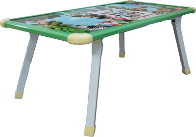 

Muren Durable And Portable Printed Kids Use Anywhere Table - Rectangle Solid Wood Study Table(Free Standing, Finish Color - Green)