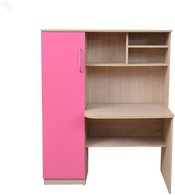 

Crystal Furnitech Engineered Wood Study Table(Free Standing, Finish Color - Natural and Pink)