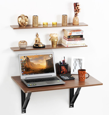 BLUEWUD Hemming Walnut Engineered Wood Study Table(Wall Mounted, Finish Color - Walnut, DIY(Do-It-Yourself)) BLUEWUD Hemming Walnut Engineered Wood Study Table(Wall Mounted, Finish Color - Walnut, DIY(Do-It-Yourself))