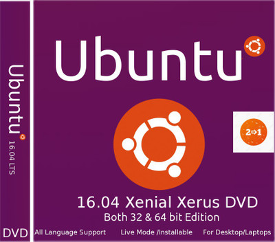 Ubuntu 16.04 Xenial Xerus DVD 32 bit & 64 bit