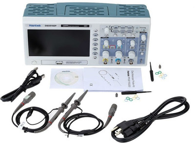 

Hantek 100mhz DSO5102P Digital Storage 2CH 100MHz 1Gs 7" TFT 8-bit 4nS/div-80S/div probe digital Digital Oscilloscope
