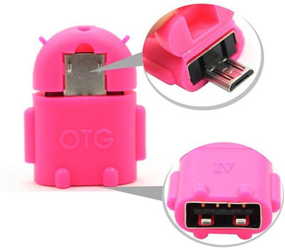 Aeoss Micro Usb to USB OTG adapter Micro Usb to USB OTG adapter USB Cable(White, Pink, Yellow, Green, Blue)