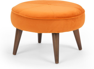 

Stoa Paris Solid Wood Pouf(Finish Color - Orange)