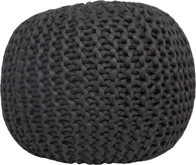 

New Fabric Art Fabric Pouf(Finish Color - Black)