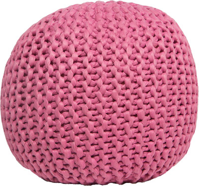 

New Fabric Art Fabric Pouf(Finish Color - Pink)