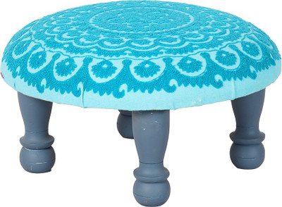 

Wood Dekor Solid Wood Standard Ottoman(Finish Color - Blue, Grey)