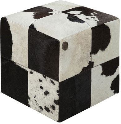 

SWHF Leather Standard Ottoman(Finish Color - Black And White)