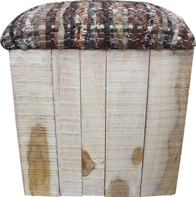 

InLiving Solid Wood Pouf(Finish Color - whitewash)