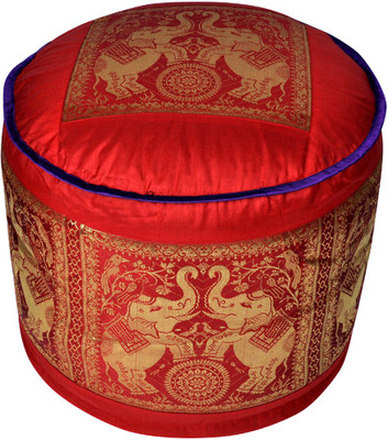 

Lal Haveli Fabric Pouf(Finish Color - Red)