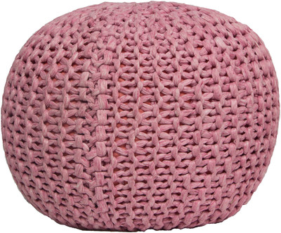 

New Fabric Art Fabric Pouf(Finish Color - Peach)