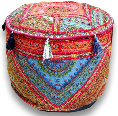 

Stylo Culture Fabric Pouf(Finish Color - Mirror Embroidered)