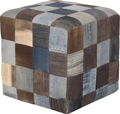 

Induscraft Solid Wood Standard Ottoman(Finish Color - Blue)
