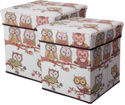 

Boxmantra Engineered Wood Cube Ottoman(Finish Color - Classic White)