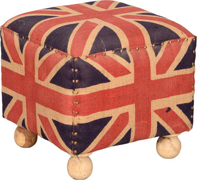 

Induscraft Solid Wood Standard Ottoman(Finish Color - Red, Blue)