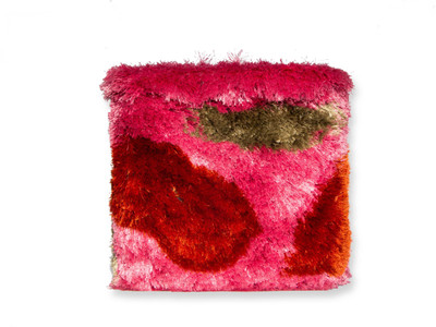 

New Fabric Art Natural Fiber Pouf(Finish Color - Pink)