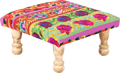

Wood Dekor Solid Wood Standard Ottoman(Finish Color - White)