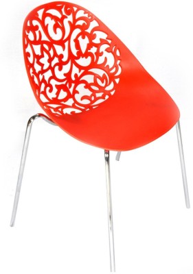 Ventura Plastic Cafeteria Chair(Red, Pre-assembled)