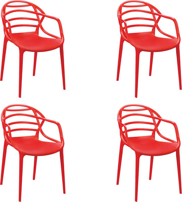

Cello Furniture Plastic Cafeteria Chair(Finish Color - Red)