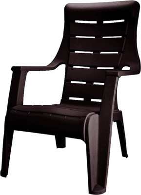 Nilkamal Sunday Plastic Outdoor Chair(Brown)