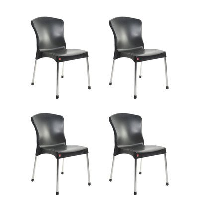 

Cello Furniture Plastic Cafeteria Chair(Finish Color - Black)